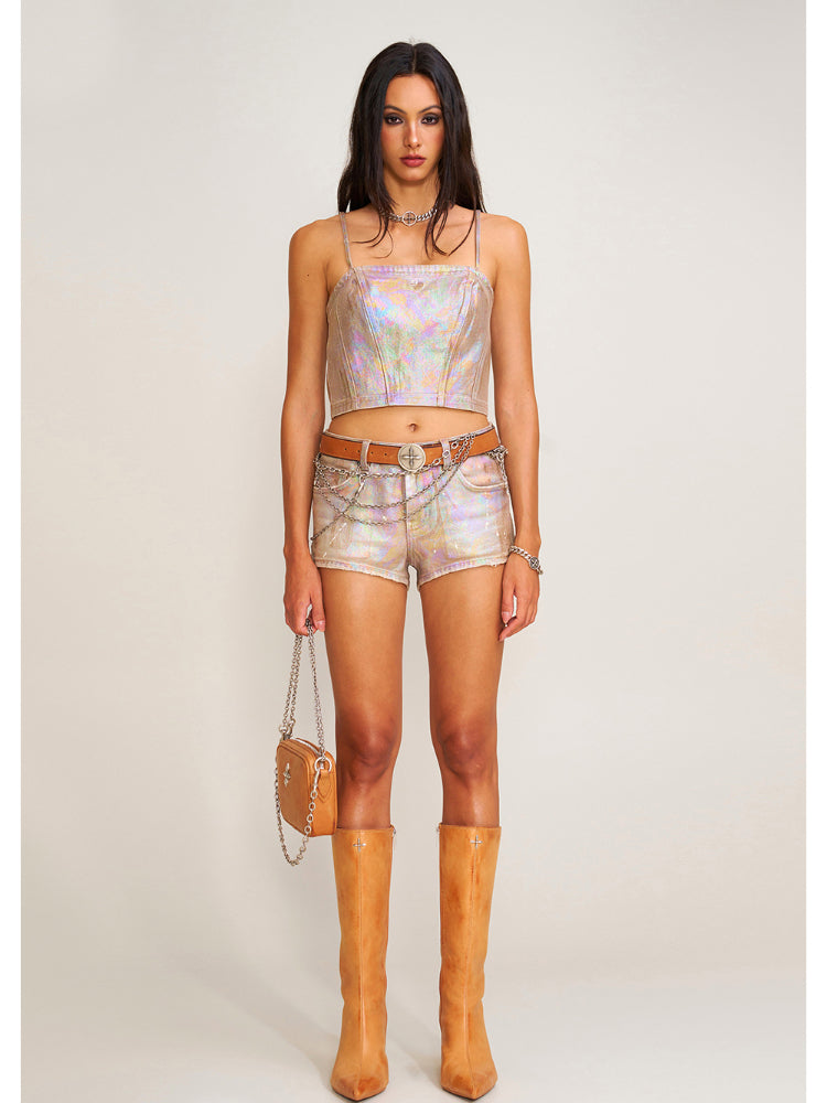 Vintage Storm Fade Dye Long Camisole Fading Desert