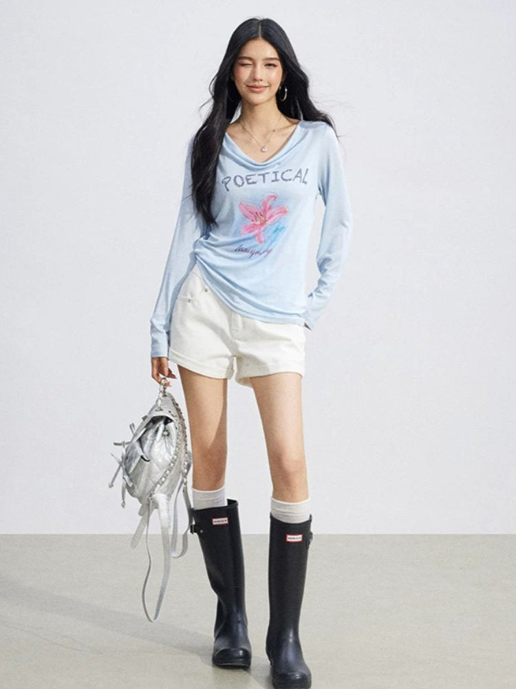 Floral Draped Tee