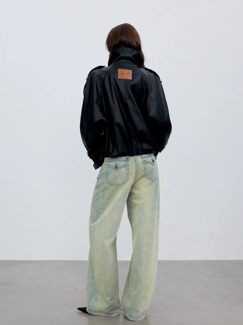 Shawl-Lapel Double-Breasted Jacket
