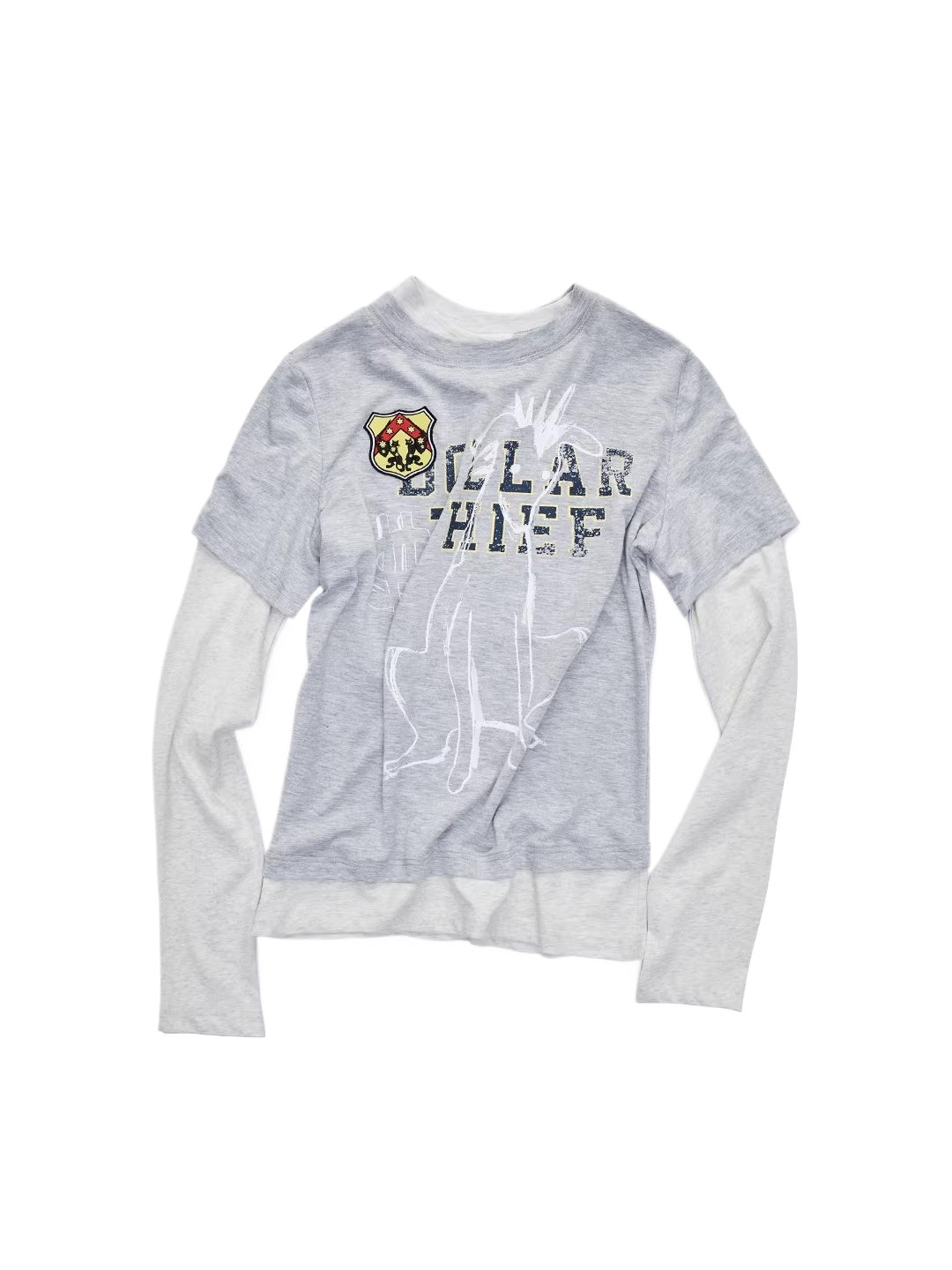 Dog Print Patchwork Top