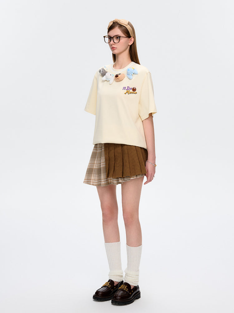 Multi-Doll Cotton Round-Neck T-Shirt