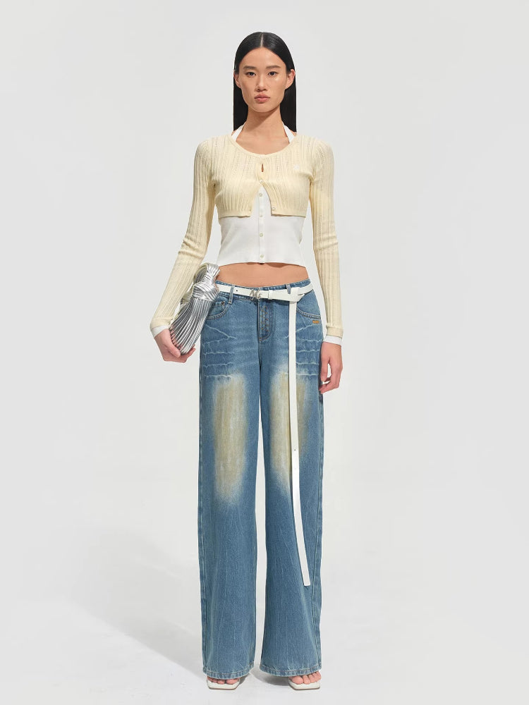 Ballerina Knight Layered Halter Knit Cardigan