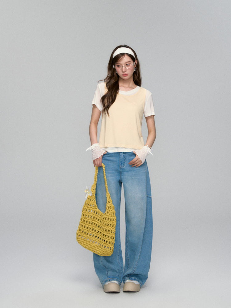 Round-neck Short-sleeve Vest