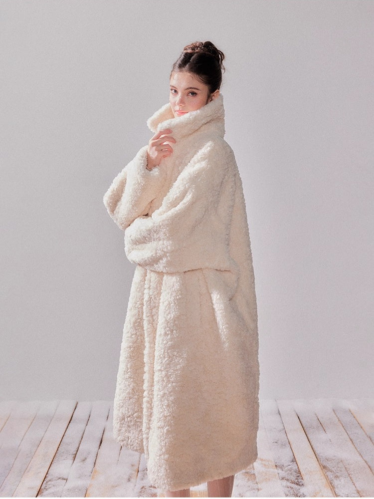 Teddy Bear Coat Eco-Friendly Oversized Lamb Wool Coat