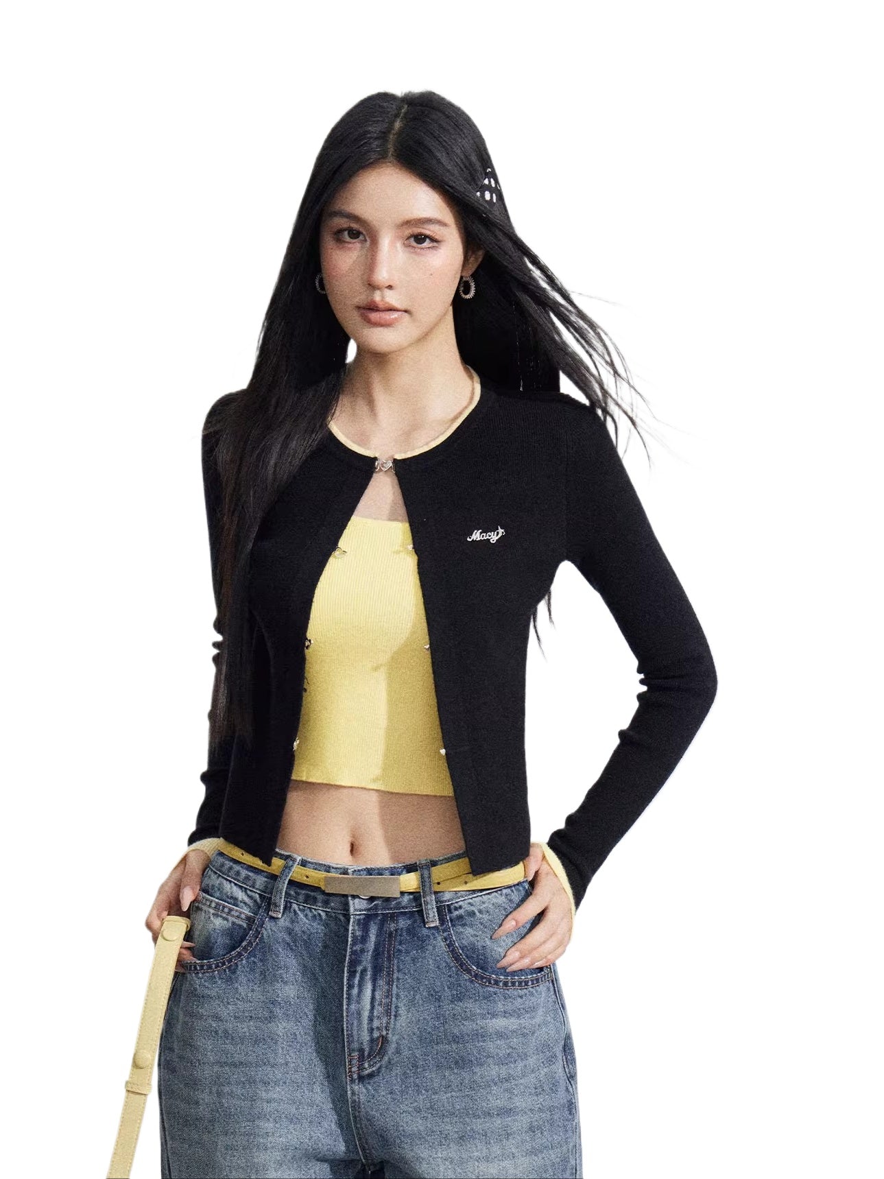 Contrast Layer Knit Top