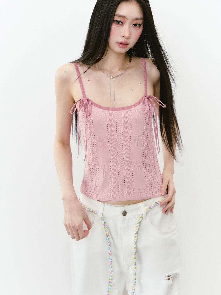 Spliced Bow Loose Sling Vest