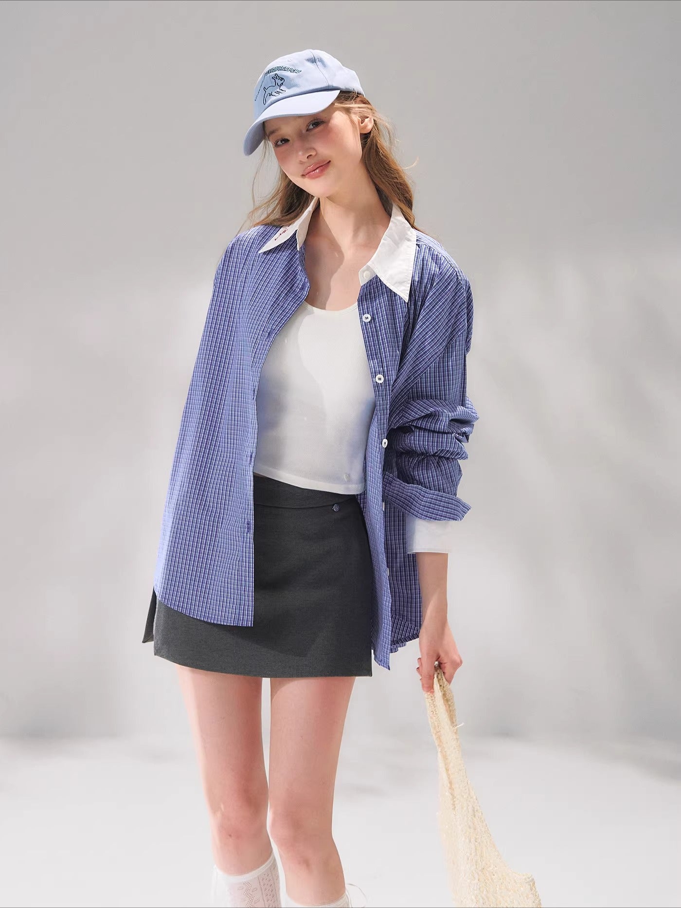 Striped Lace Shirt Set