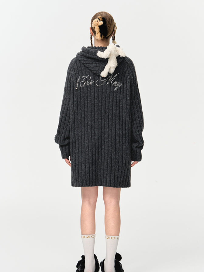 Apricot & Black Thick Stripe Sweater