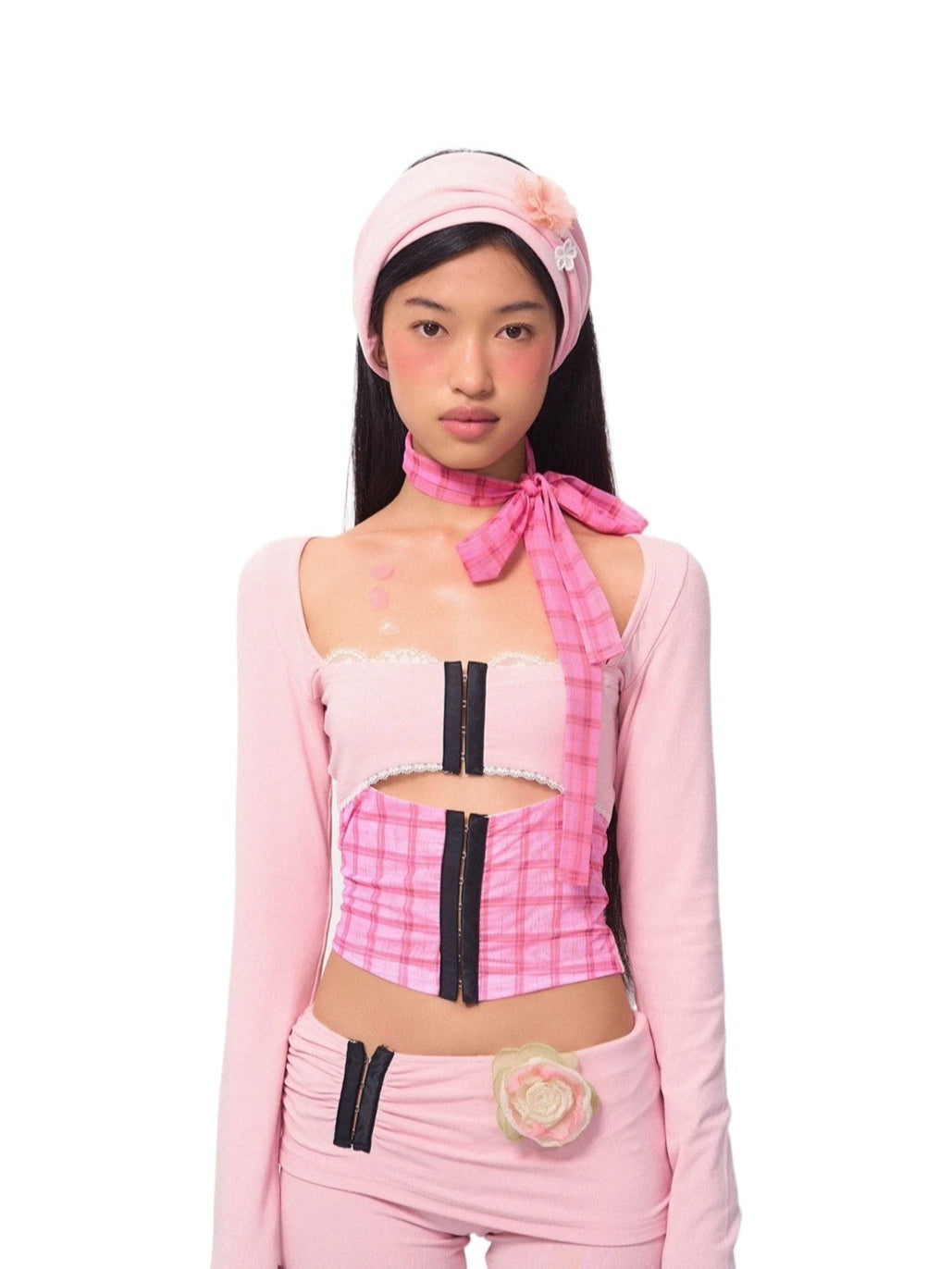 Plaid Polka Dot Set