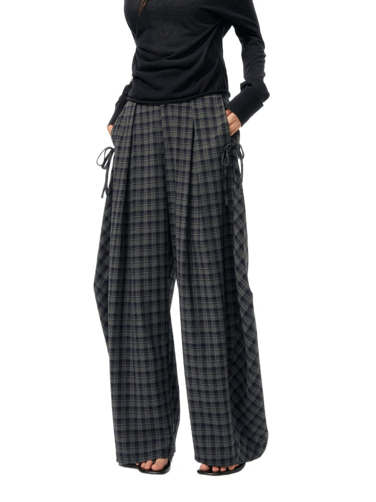 American-Style Wide-Leg Draped Scimitar Pants