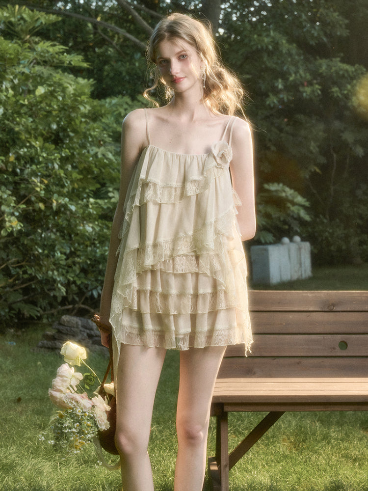 Soft Lace Fairy Tank Top & Skirt Set