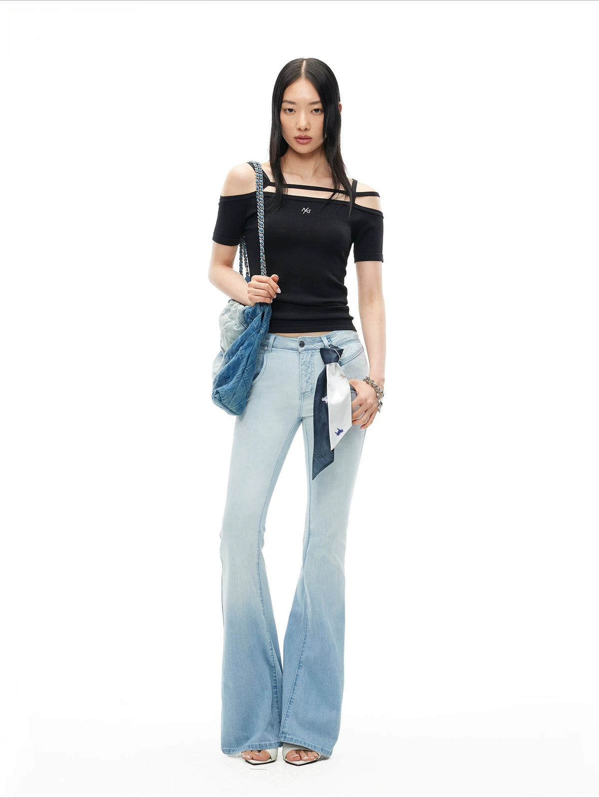 Cross-Shoulder Fitted Tee