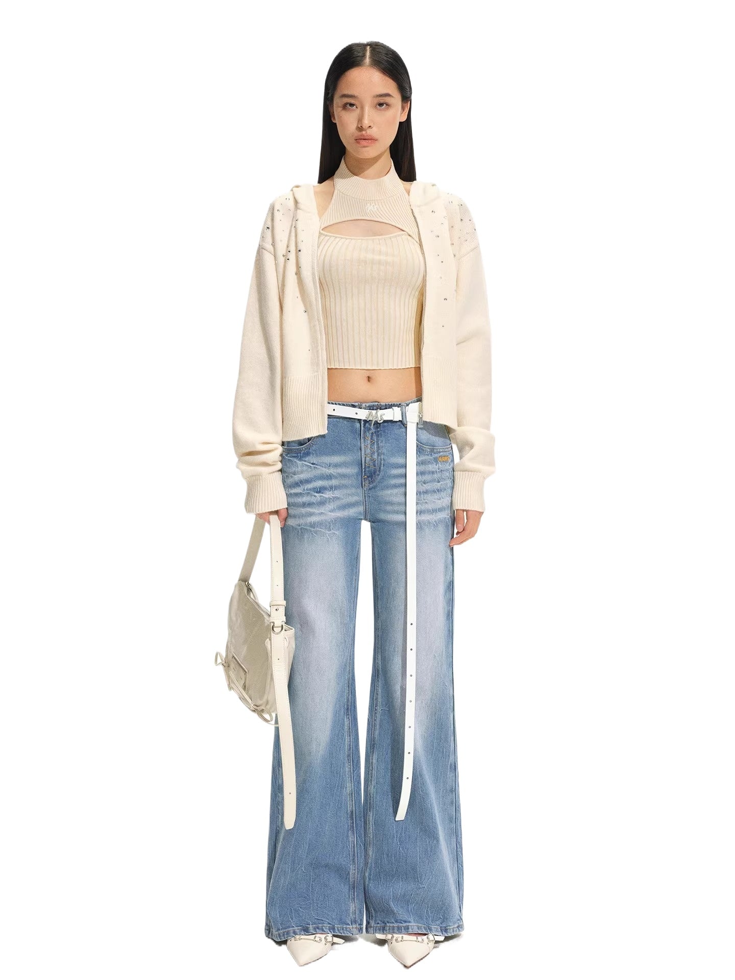 Olympia Halter Neck Knit Top