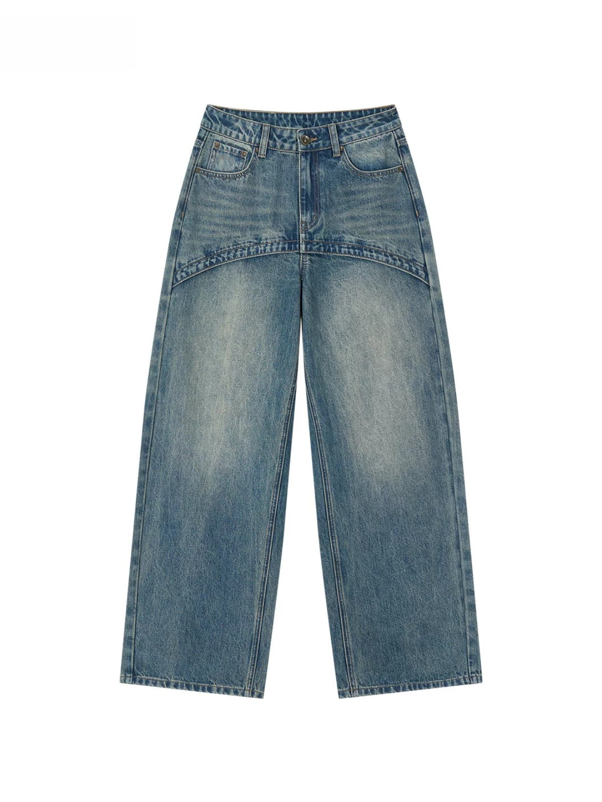 Vintage Layered Wide Leg Jeans