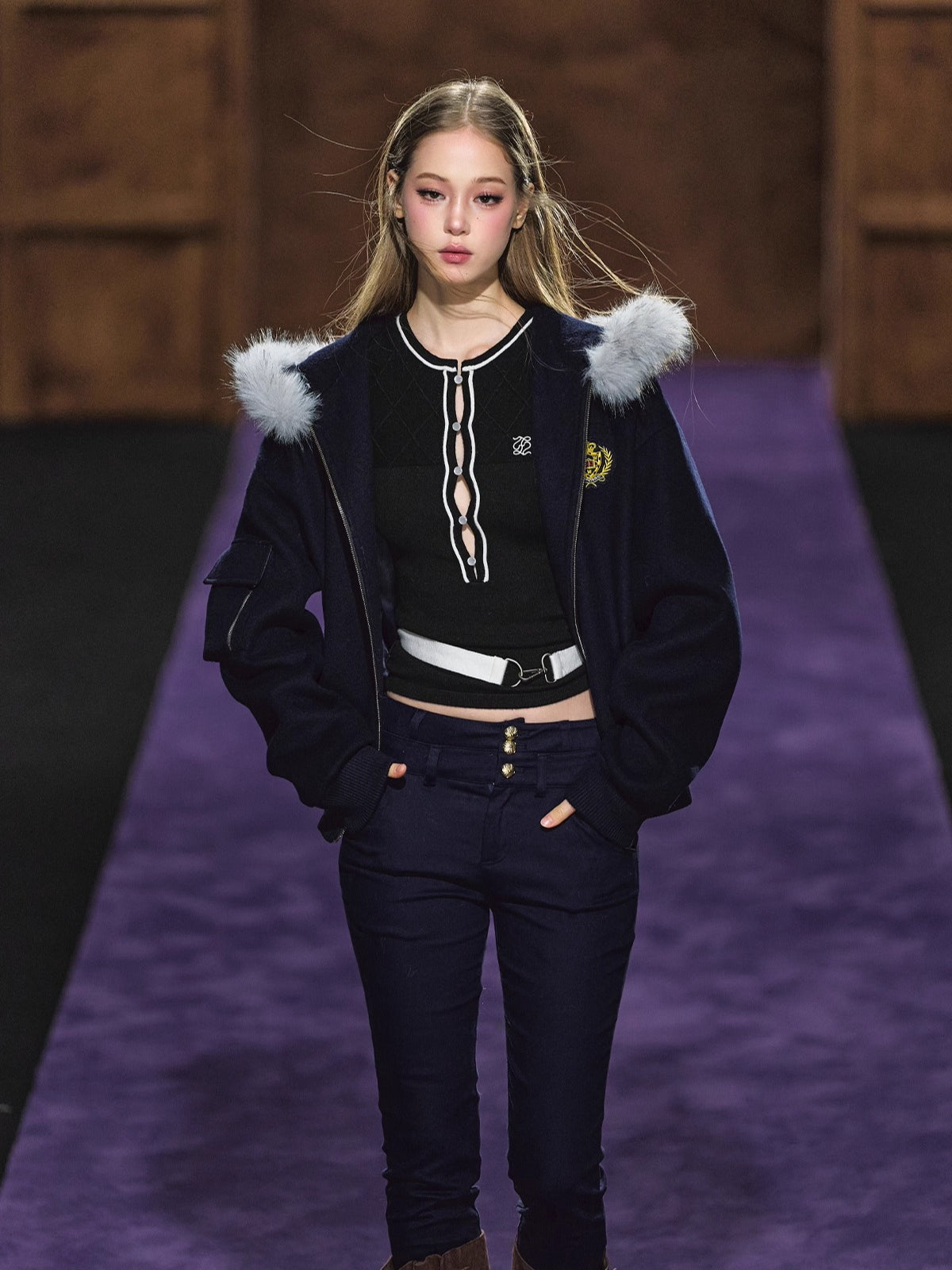 Double-Waist Stretch Skinny Jeans