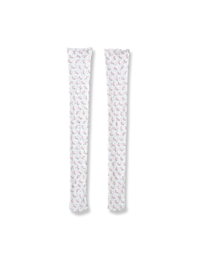 Floral Print Over-the-Knee Socks