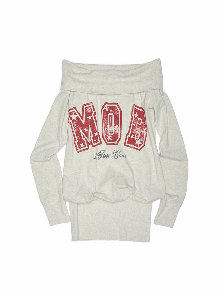 Off-Shoulder Printed Bodycon Dress