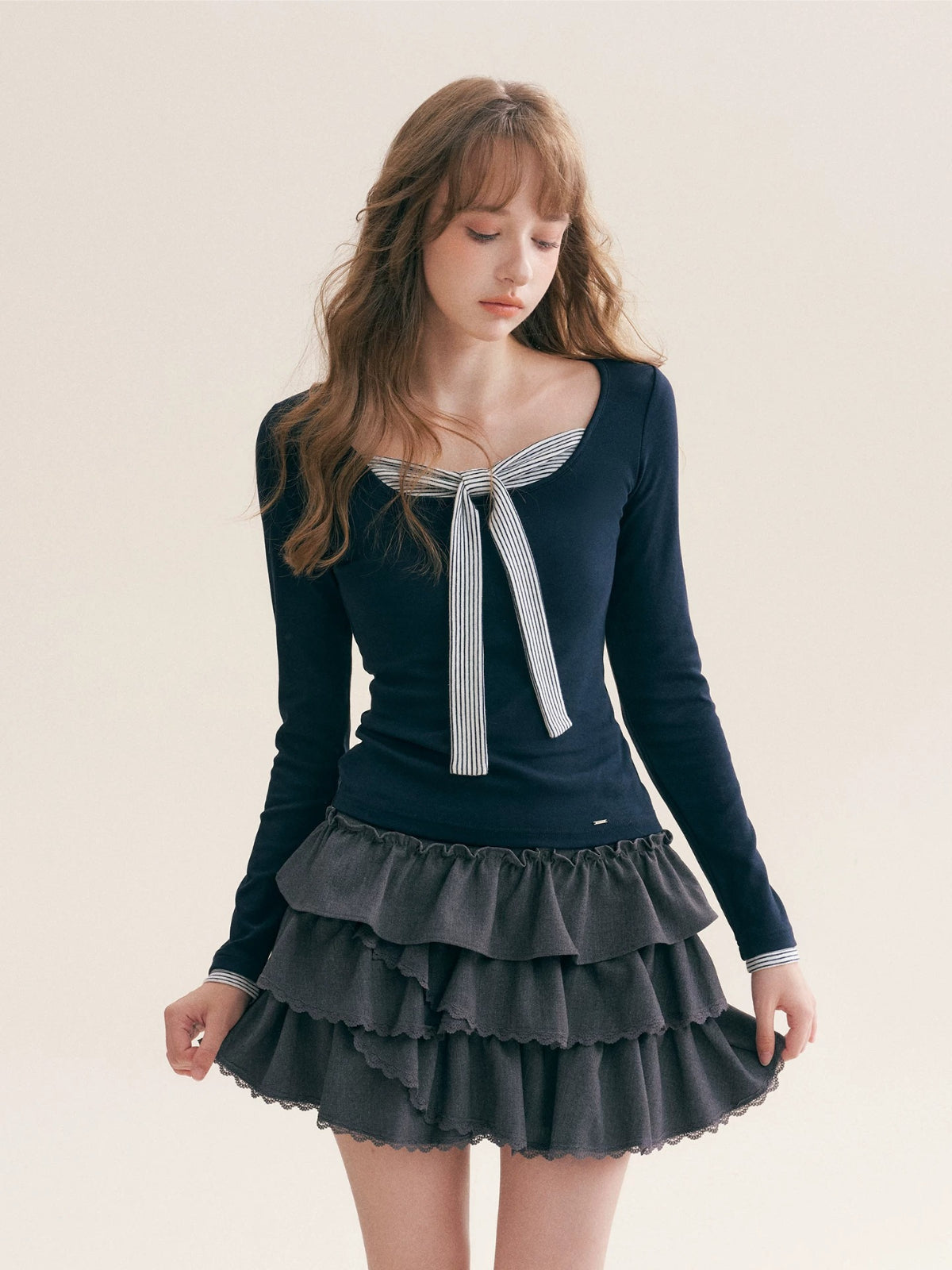 French Ruffle Mini Skirt