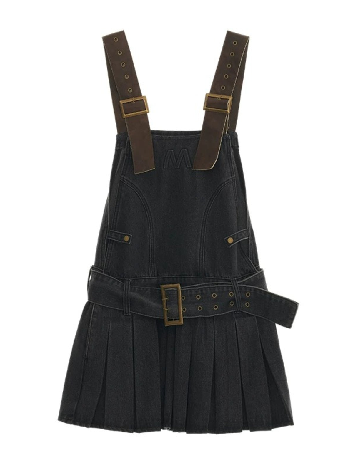 Vintage Denim Pinafore Mini Dress