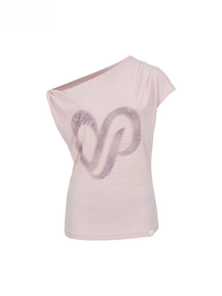 Asymmetric Heart Logo T-Shirt