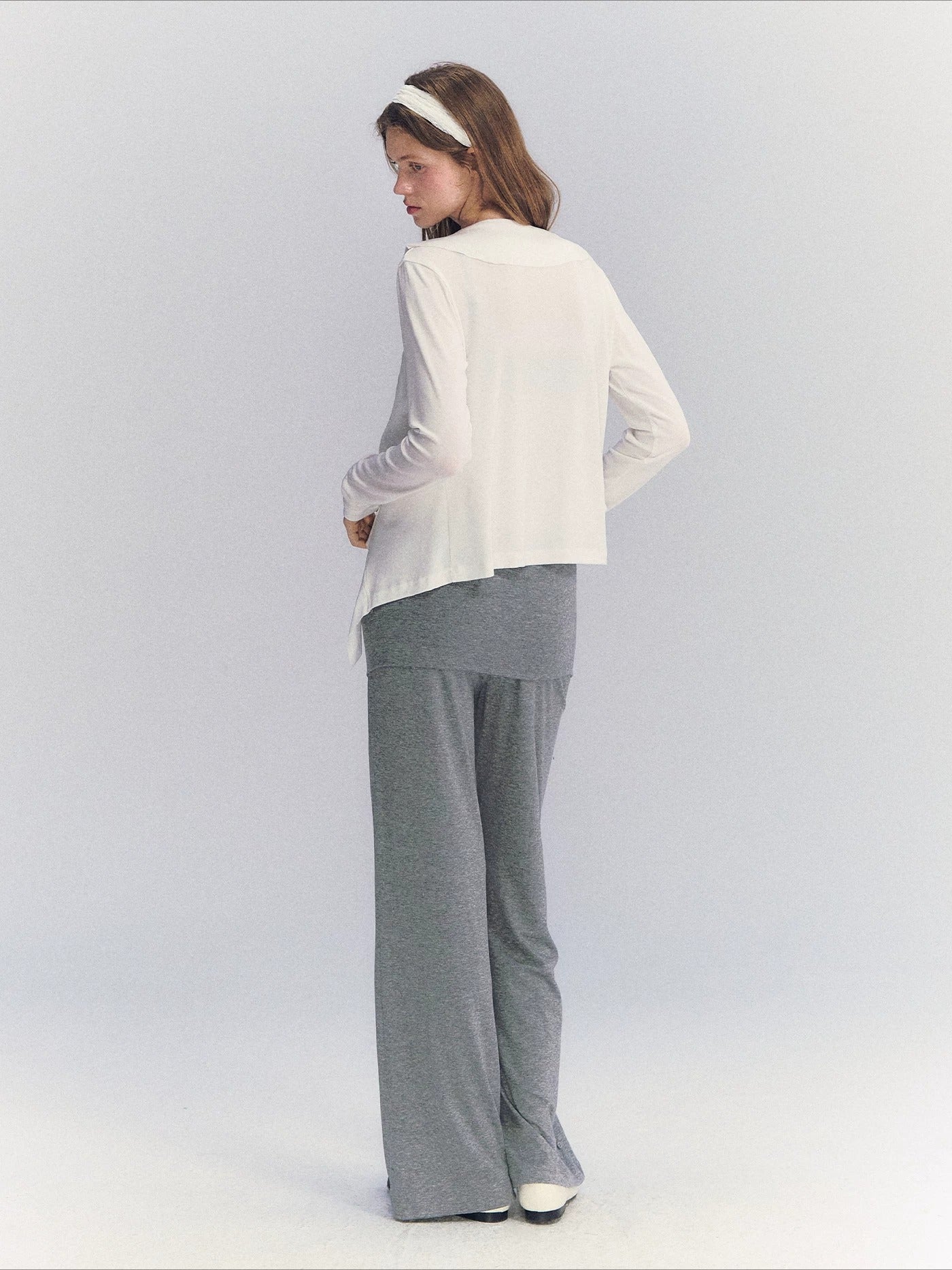 Foldover Straight Pants