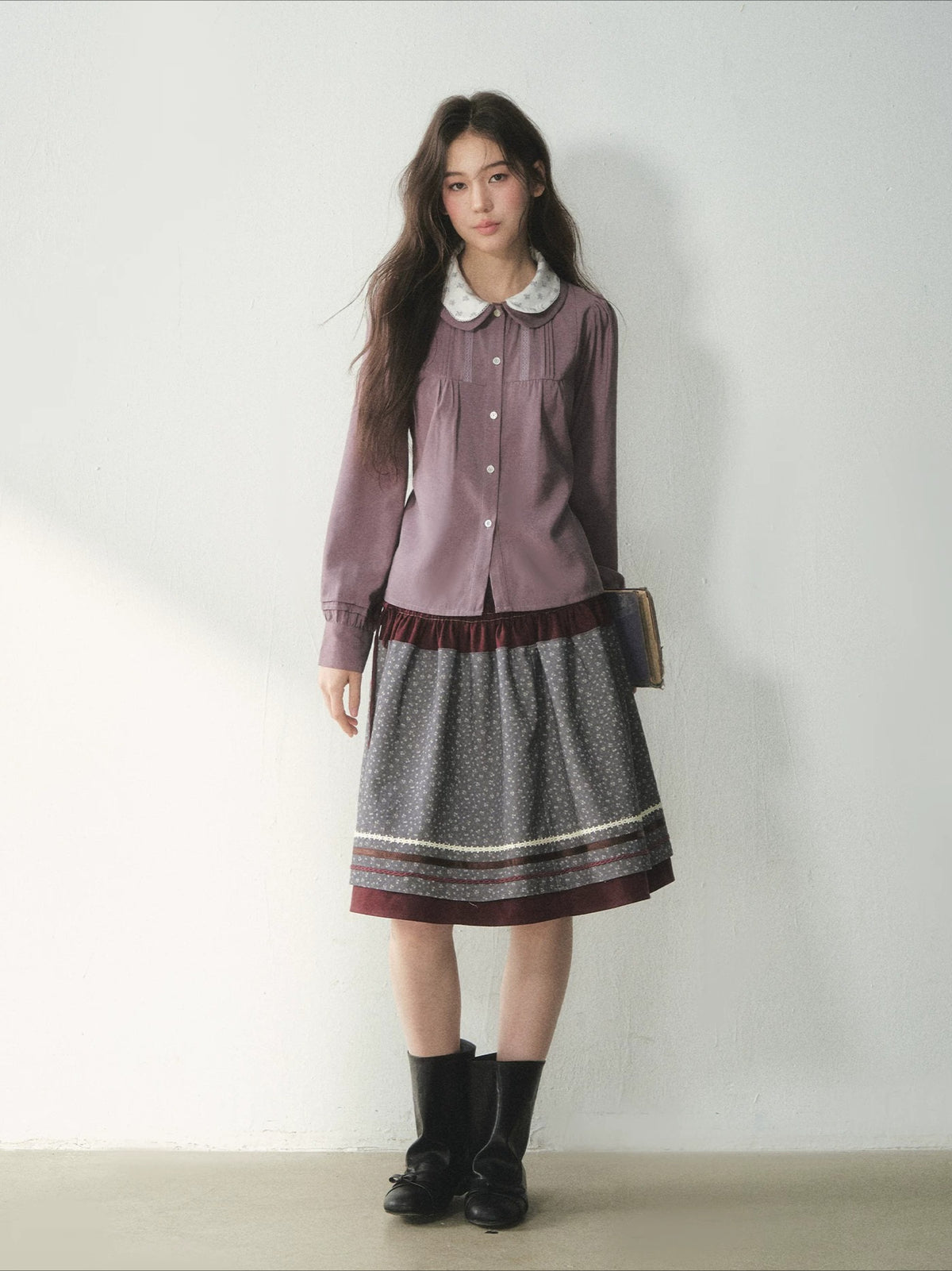 Floral Double Layer Shirt