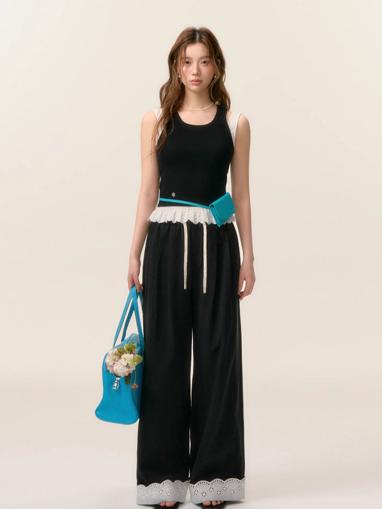 Petal Lace Strapped Tank Top