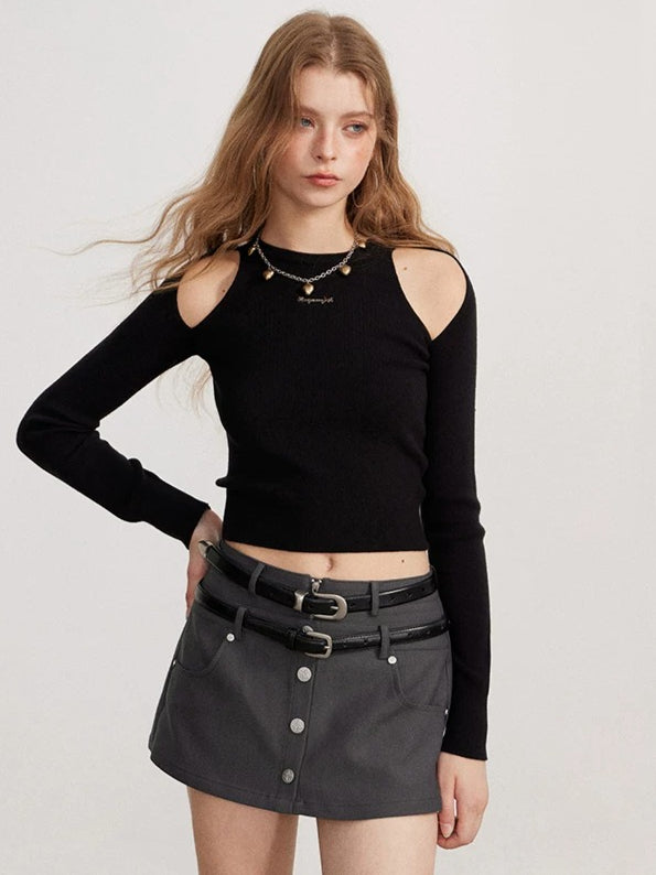 Off Shoulder Knit Top