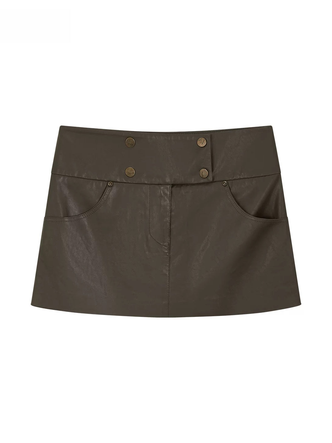 Leather A Line Skirt