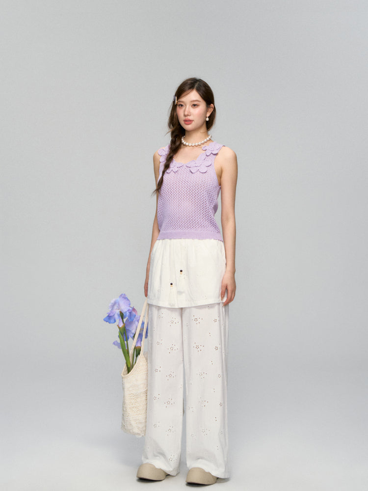 Flower Crochet Hollow-Out Camisole