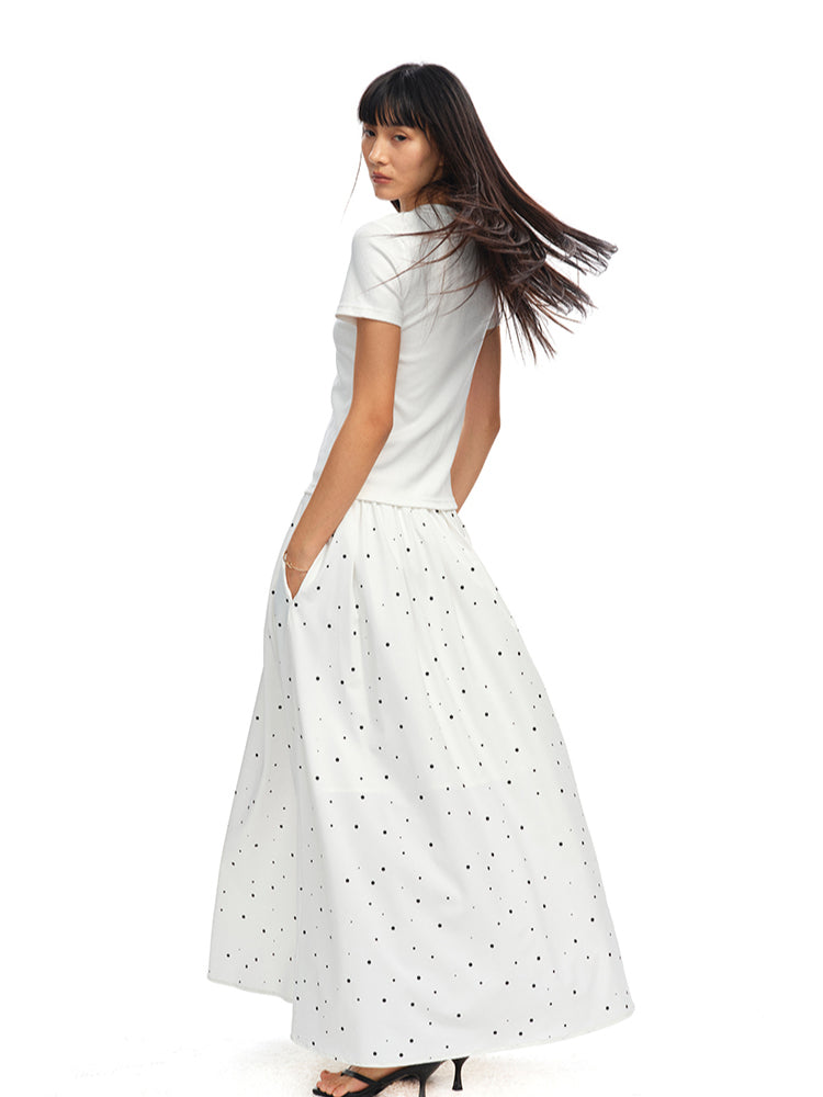 Polka-Dot Patchwork Dress