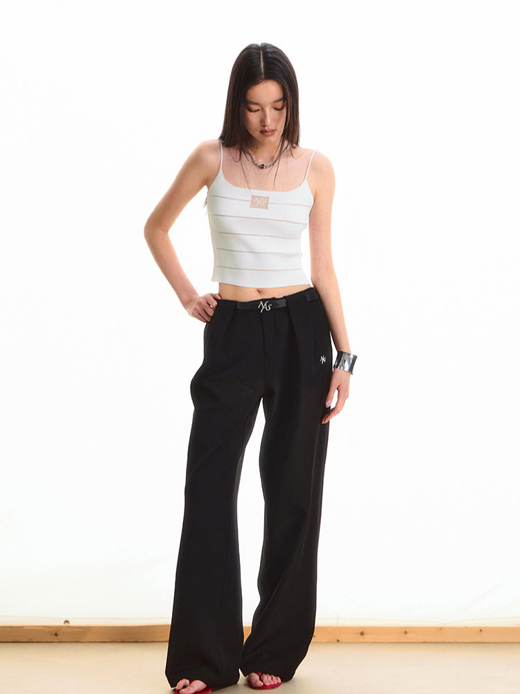 Ice Feel Striped Knit Vest