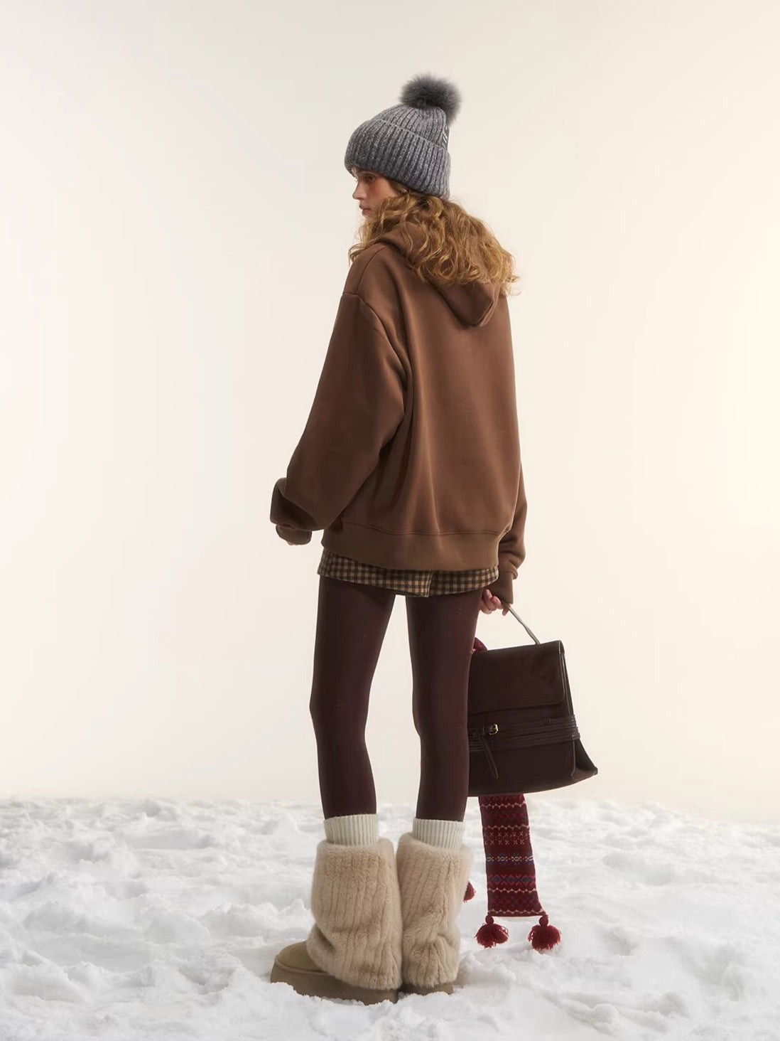 Fair Isle Knit Pear-patterned Hoodie