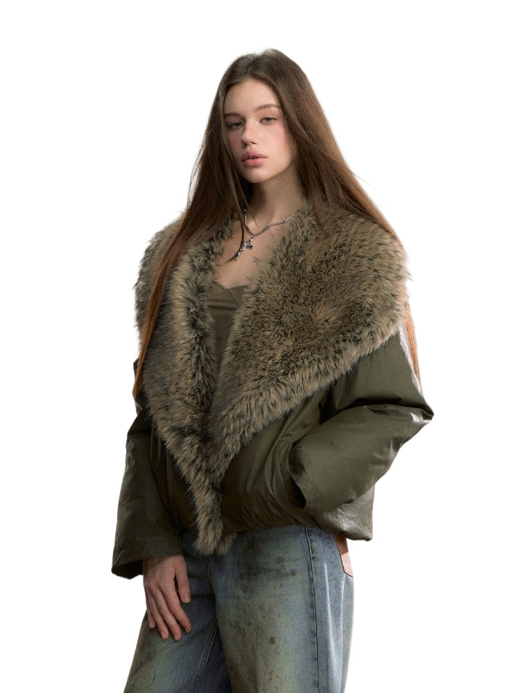 Fur Collar Down Puffer Jacket