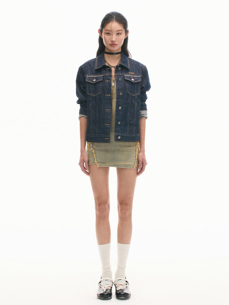 Relaxed-Fit Vintage Denim Jacket