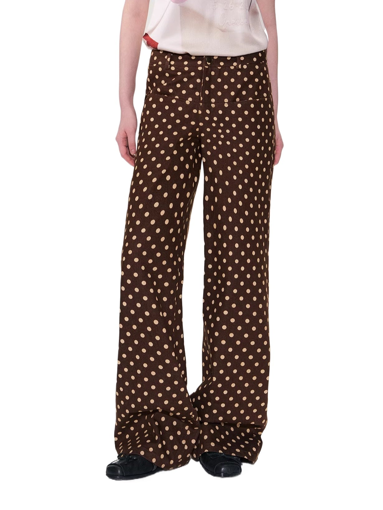 Brown Polka Dot Jeans