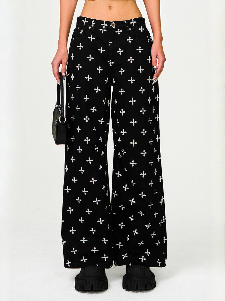 All-Over Print Tie-Dye Sports Paratrooper Pants