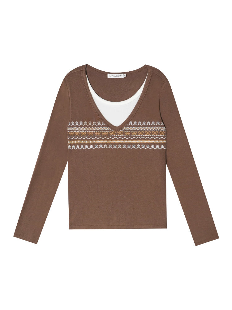 Fair Isle Two-Piece Tee