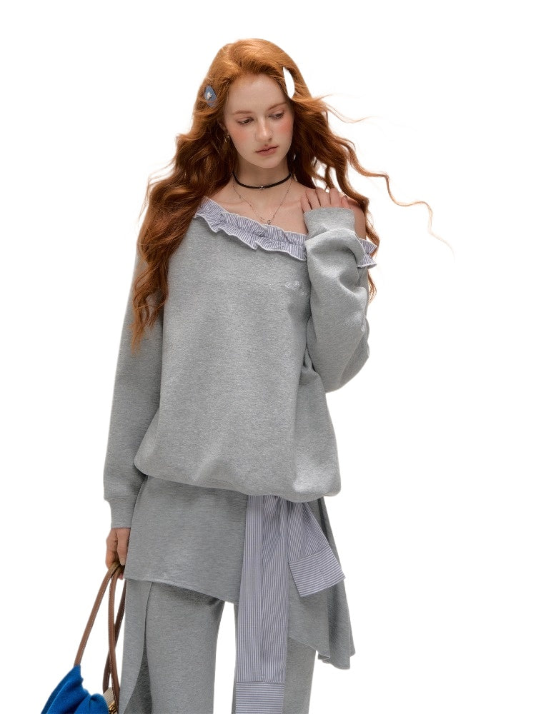 Striped Slouchy Hoodie Set