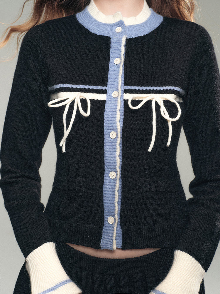 Academy Knit Sweater Cardigan Set