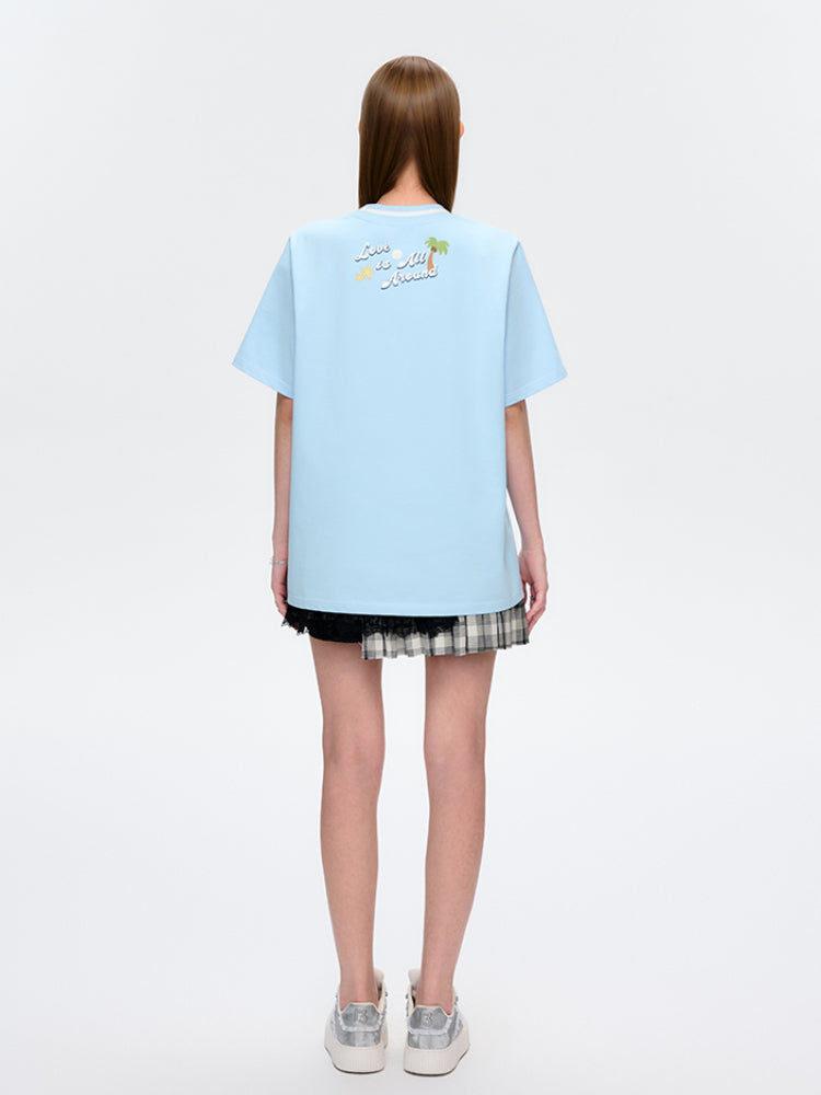 Multi-Doll Cotton Round-Neck T-Shirt