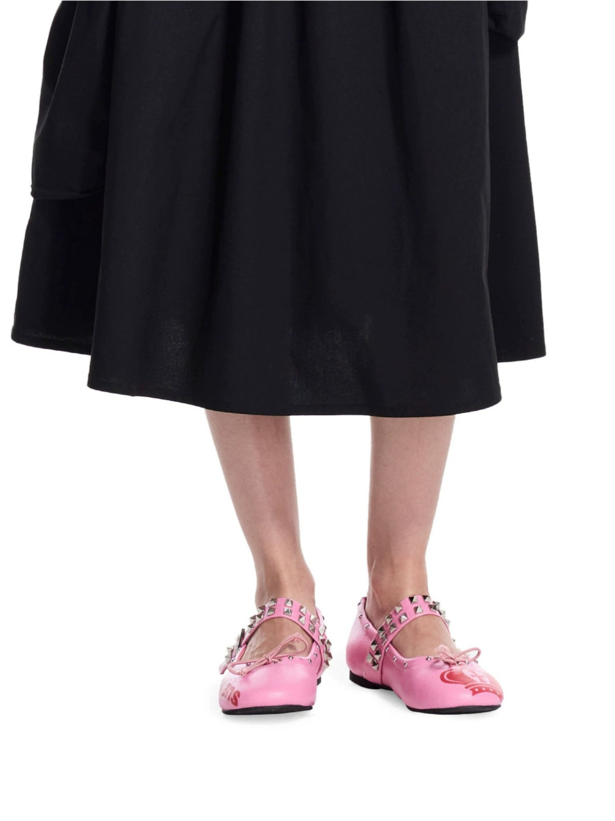 Detachable Strap Studded Ballet Flats