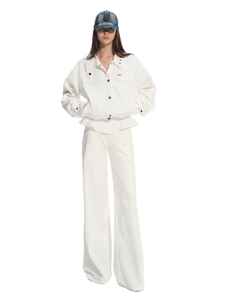 Beibai Mid-rise Fitted Flare Pants