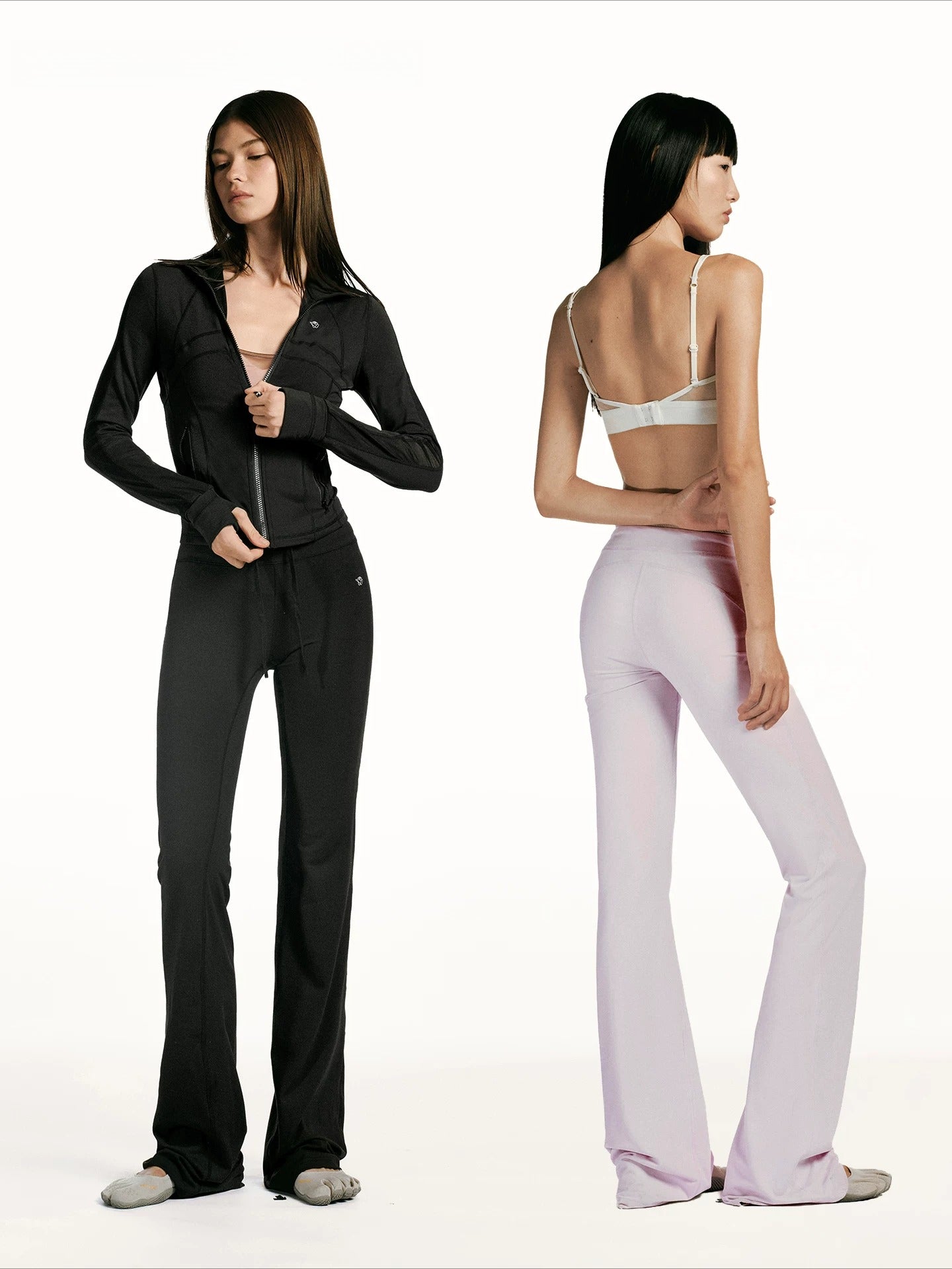 Quick-Dry Lace-Trim Stretch Pants