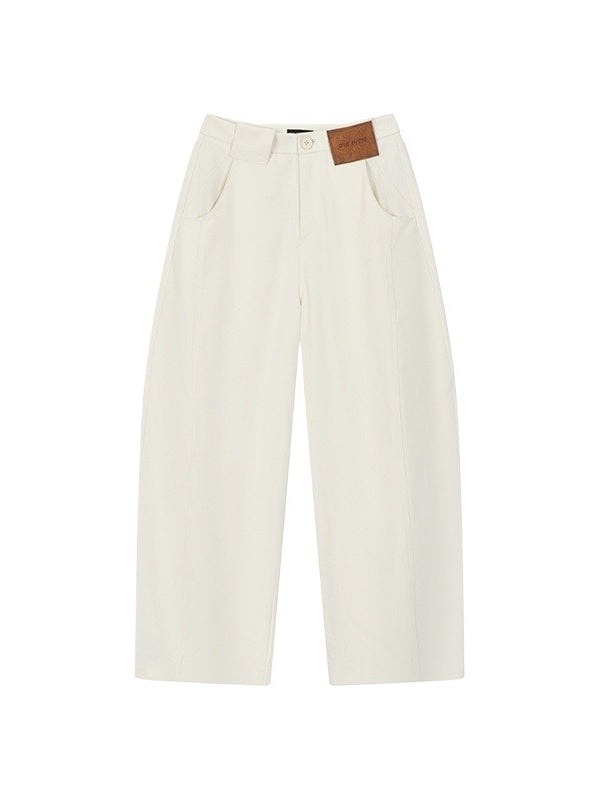 Relaxed Fit Curved-Cut Trousers