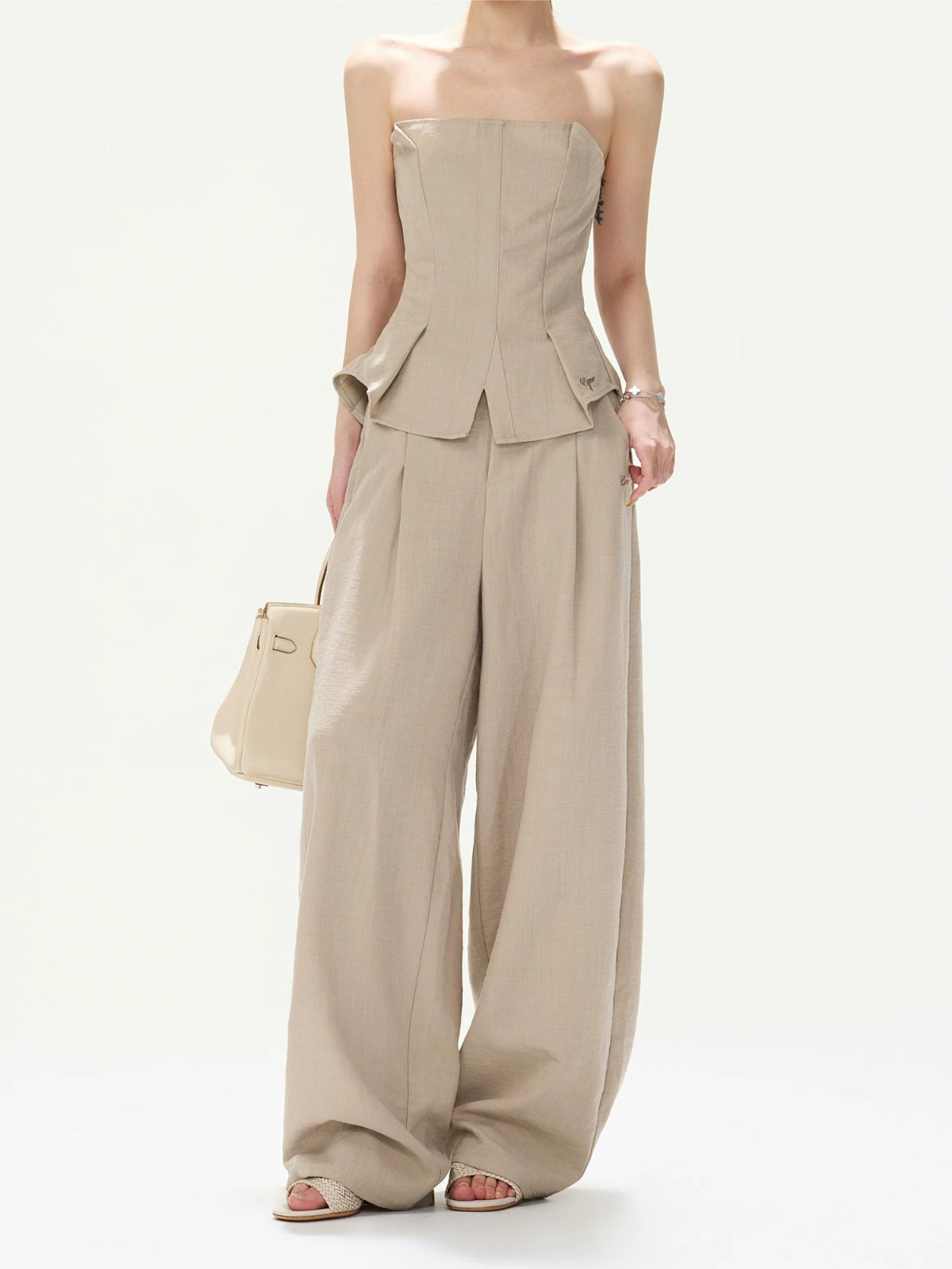 Linen Pleated Set
