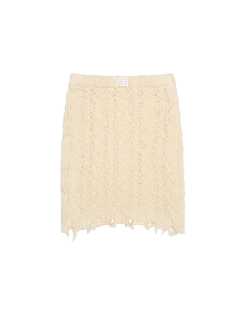 Cable Knit Cardigan & Skirt Set