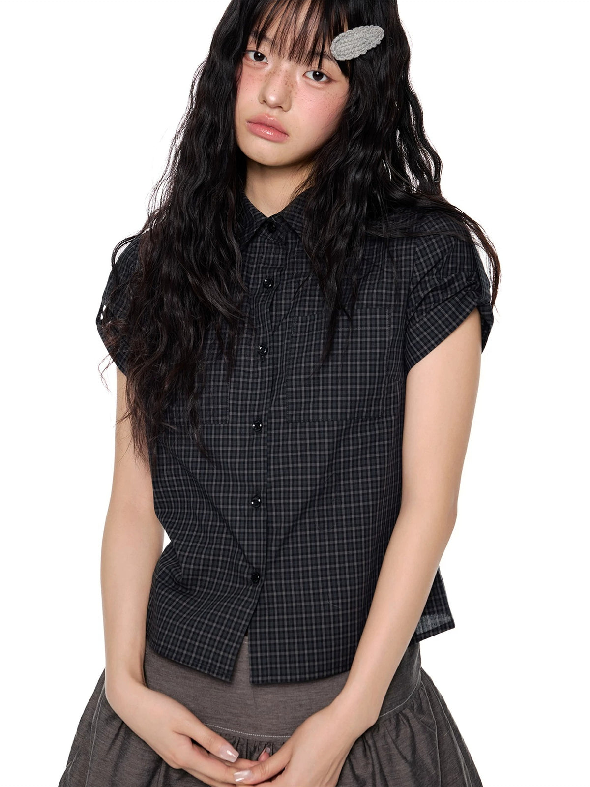 Plaid Cropped Shirt