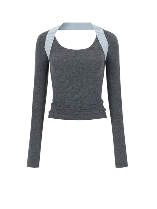 Slim Fit Knit Blouse