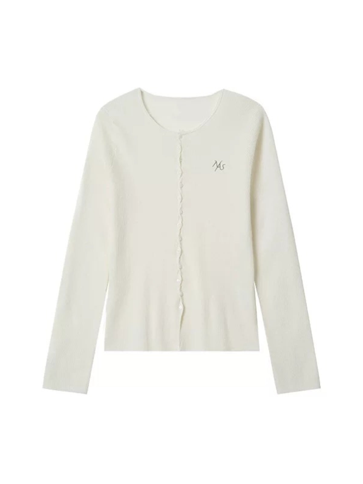 Wool Wave Knit Cardigan